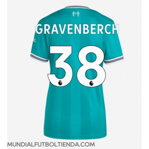 Camiseta Liverpool Ryan Gravenberch #38 Tercera Equipación Replica 2025-26 para mujer mangas cortas